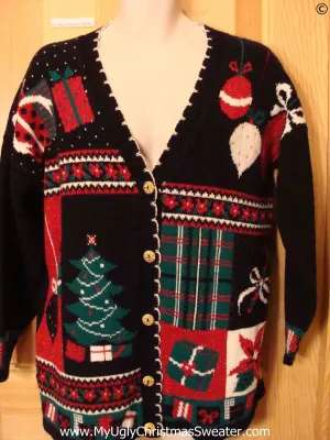 80s Cardigan Plaid Red Green Best Christmas Sweater