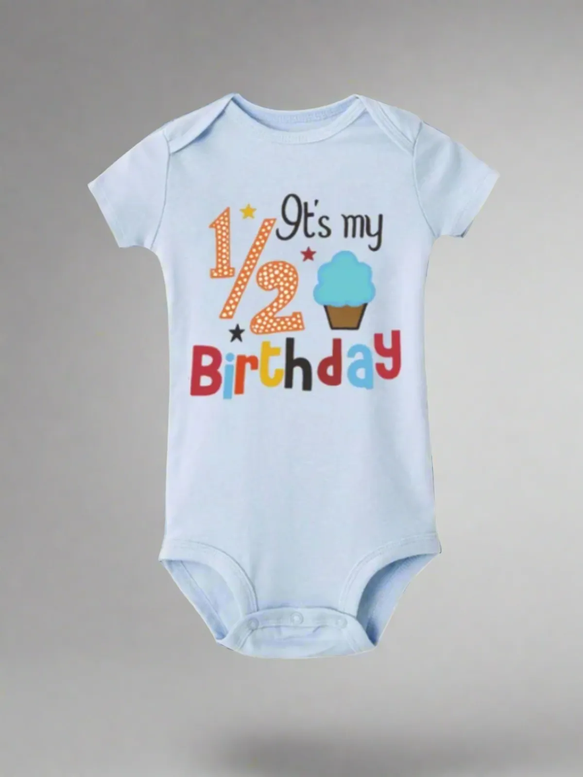 Adorable "It's My 1/2 Birthday" Baby Onesie - Cute Birthday Bodysuit