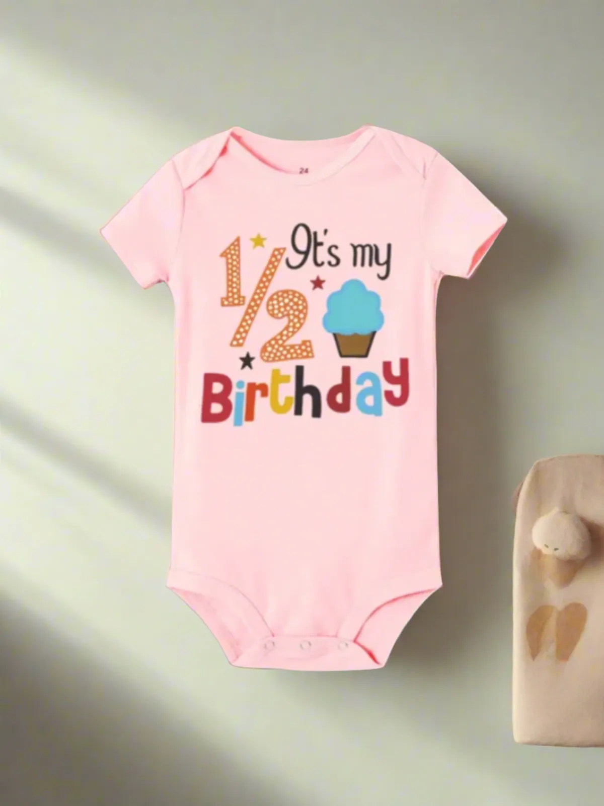 Adorable "It's My 1/2 Birthday" Baby Onesie - Cute Birthday Bodysuit