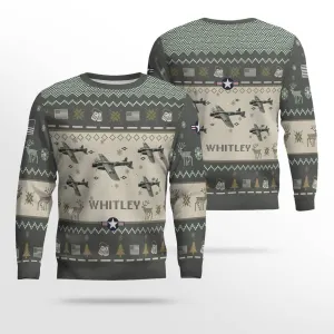 Armstrong Whitworth Whitley Aircraft Ugly Sweater, Ugly Sweater Christmas Shirt for Men Dad Veteran