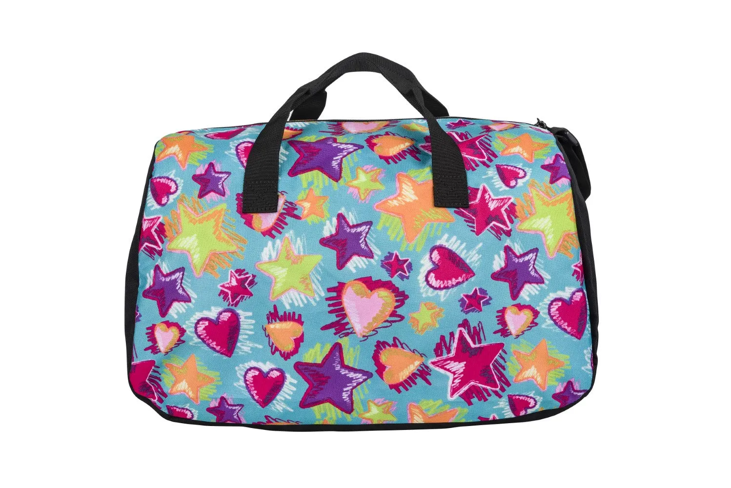 AWST Int'l "Lila" Galloping Horse Duffle Bag- Stars & Hearts