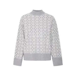 B Young Miran Sweater Mid Grey Melange Mix