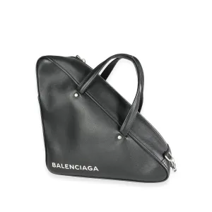 Balenciaga Black Calfskin Medium Triangle Duffle