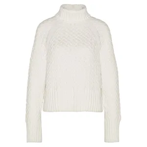 Barbour Malton Wool Cashmere Knitted Ladies Jumper - Ecru