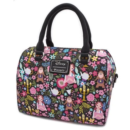 Beauty and the Beast Floral Bowler Purse