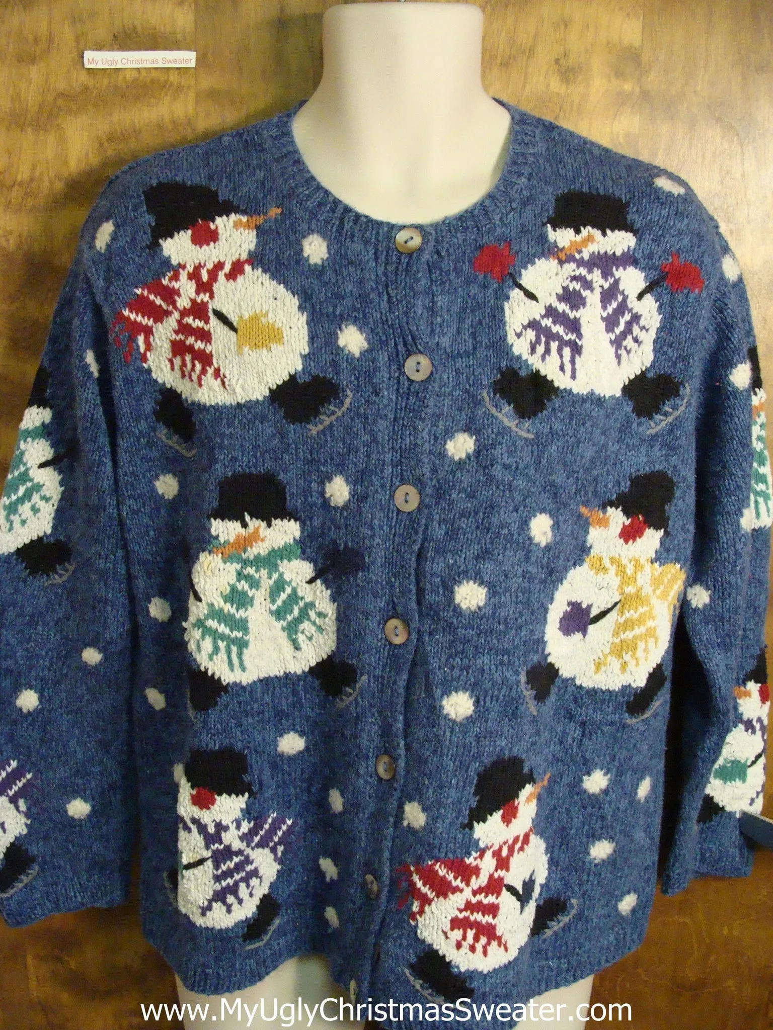 Best Cutest 2sided Snowmen 80s Ugly Christmas Sweater