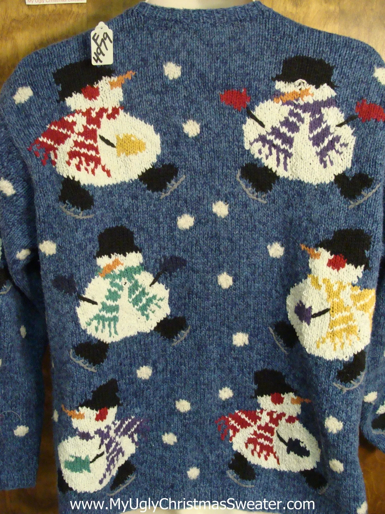 Best Cutest 2sided Snowmen 80s Ugly Christmas Sweater