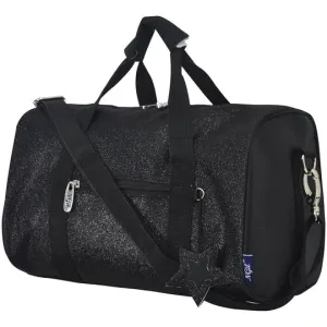 Black Glitter Mini Duffle Bag