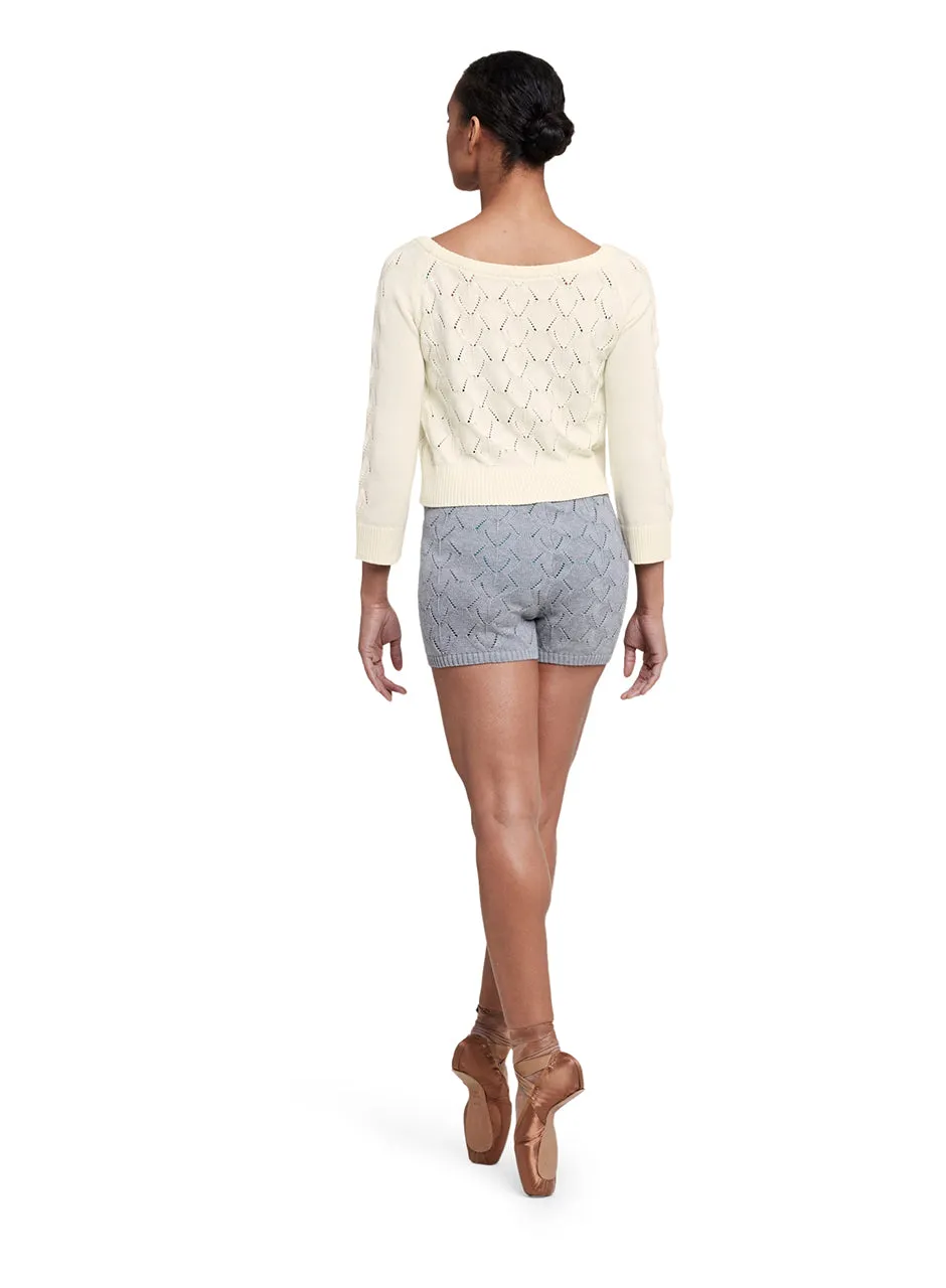 Bloch Ladies Velvet 3/4 Cropped Sweater