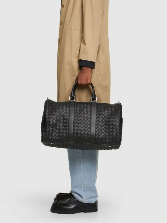 Bottega Veneta   Medium intrecciato leather duffle bag 