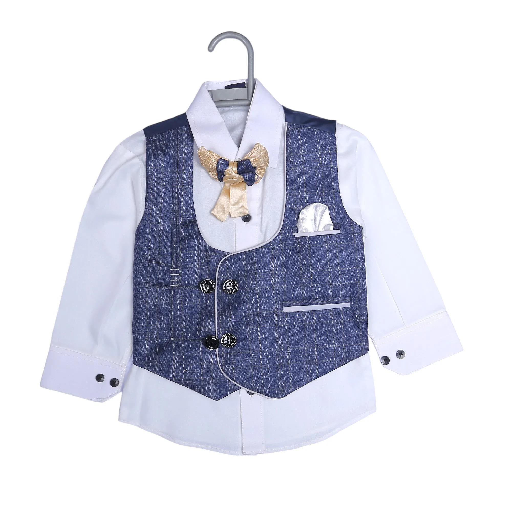 BOYS 3 PCS SUMMER PENT SHIRT AND WAISTCOAT