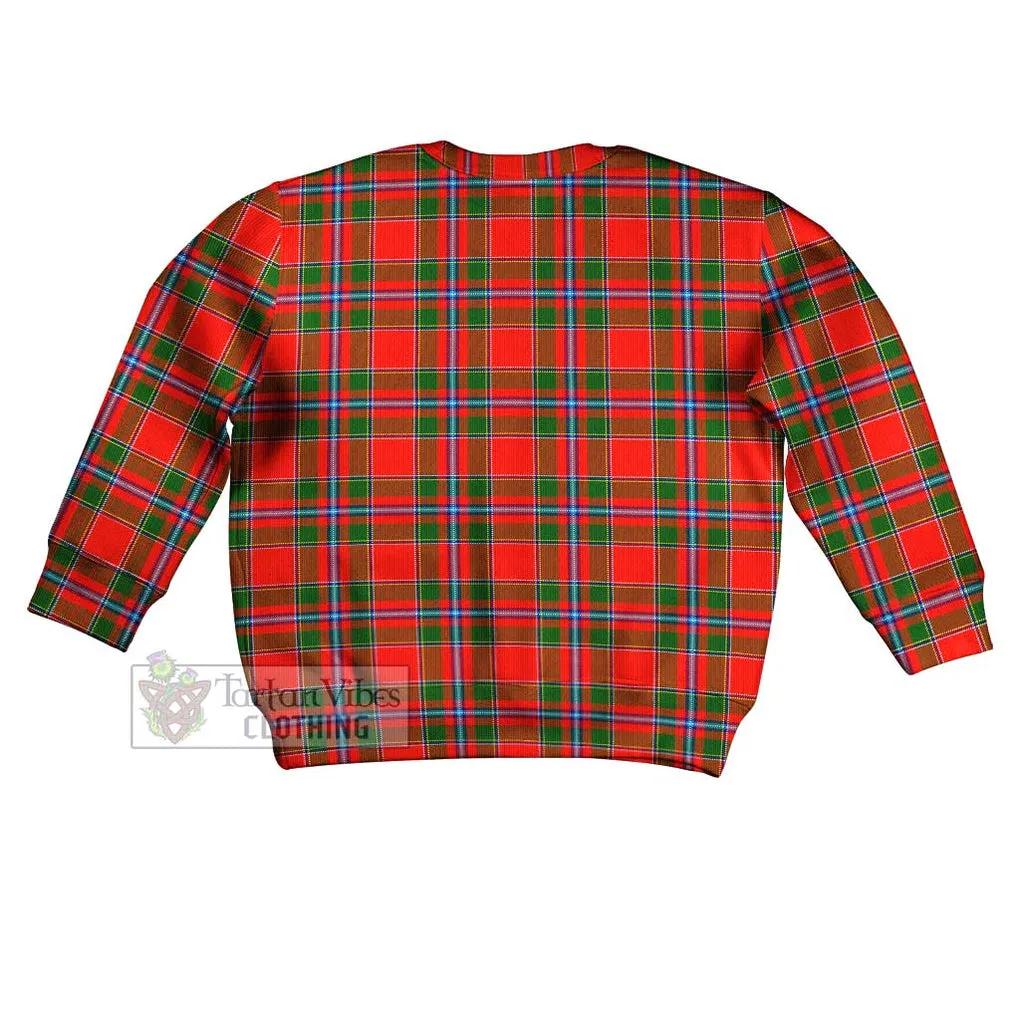 Butter Tartan Kid Ugly Sweater with Family Crest