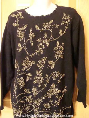 Christmas Sweater Jumper with a Forest of Ivy