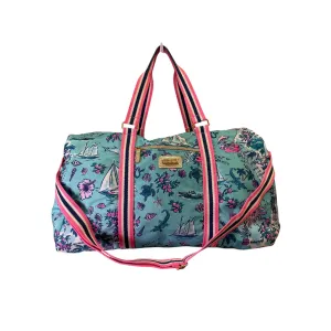 Duffle And Weekender Designer By Lilly Pulitzer In Blue & Pink, Size:Large