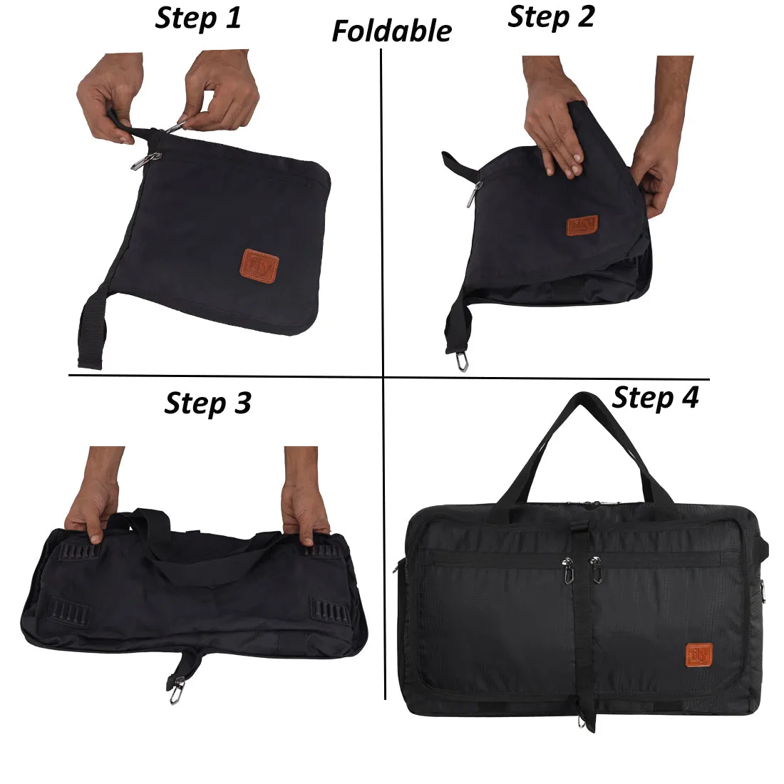 Fly Fashion Polyester Fold able Travel Duffel Bag Men Luggage Women