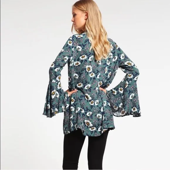 FREE PEOPLE MAJESTIC MYSTERY TUNIC - L