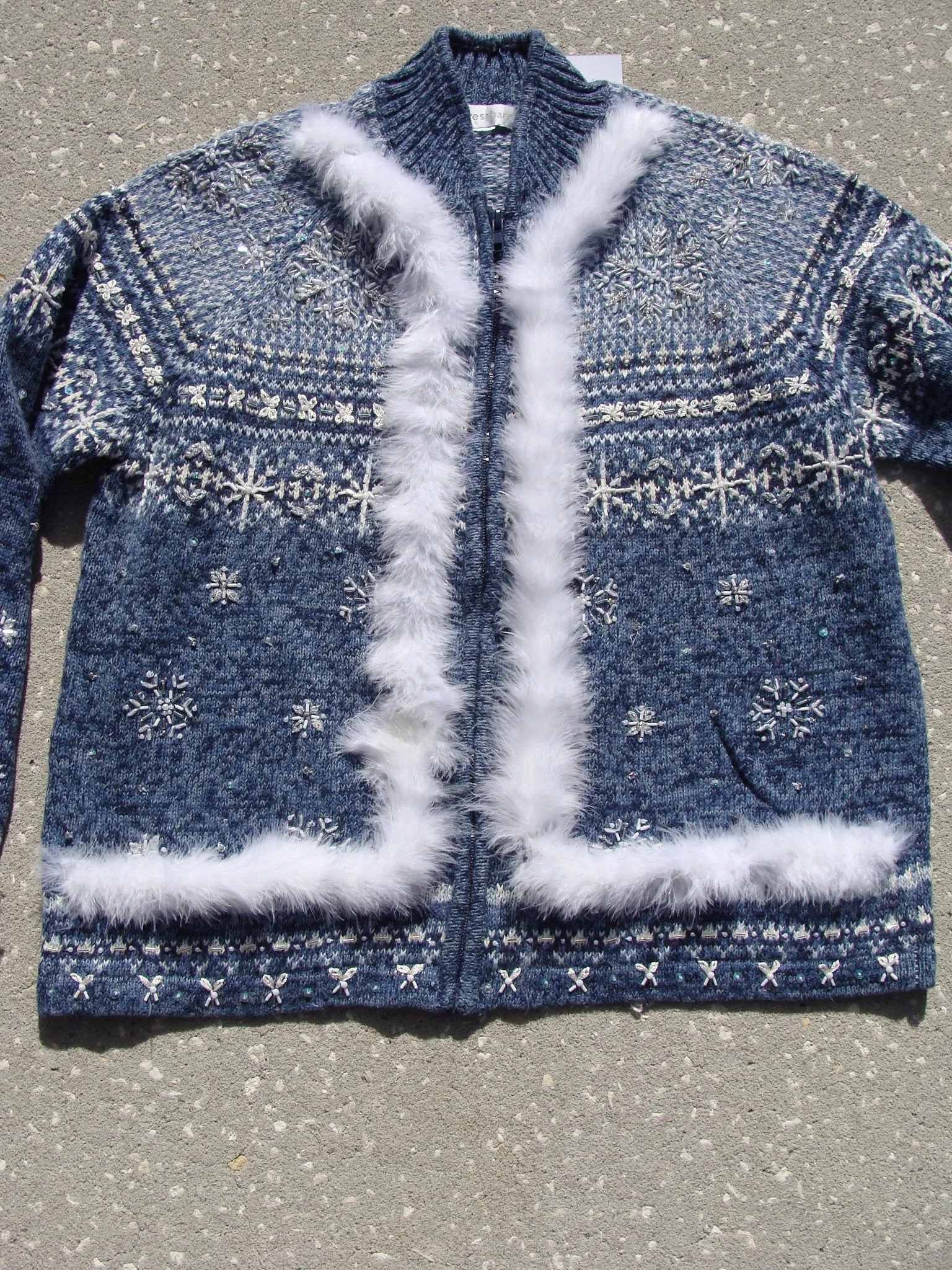 Funny Ugly Christmas Sweater with Nordic 2sided Snow