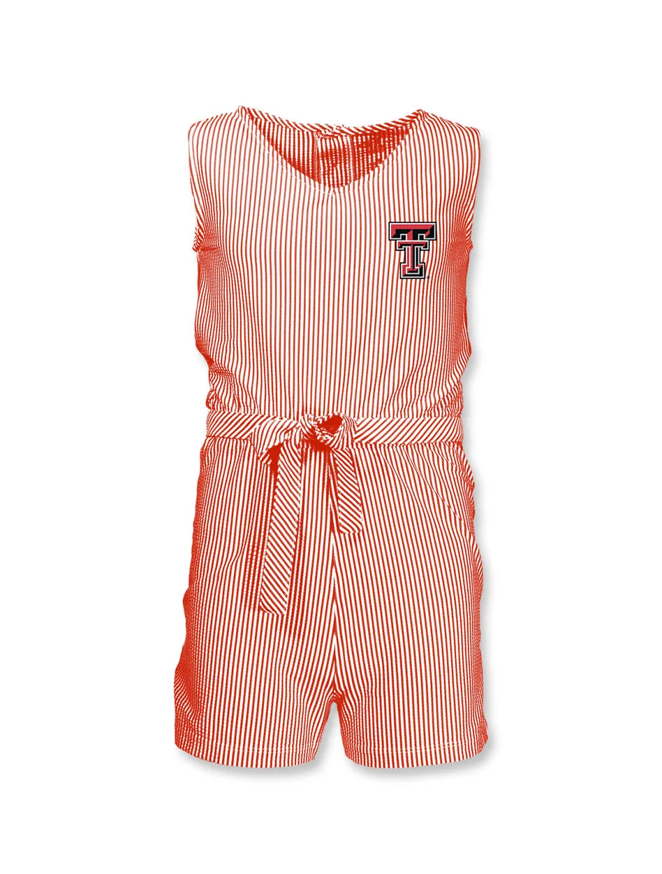 Garb Texas Tech Double T "Sophia" Toddler Striped Romper