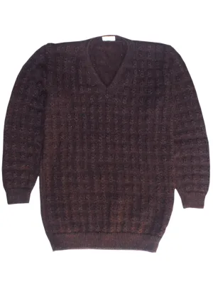 Graminarts Handmade Solid Chocolate Woollen Sweater For Men