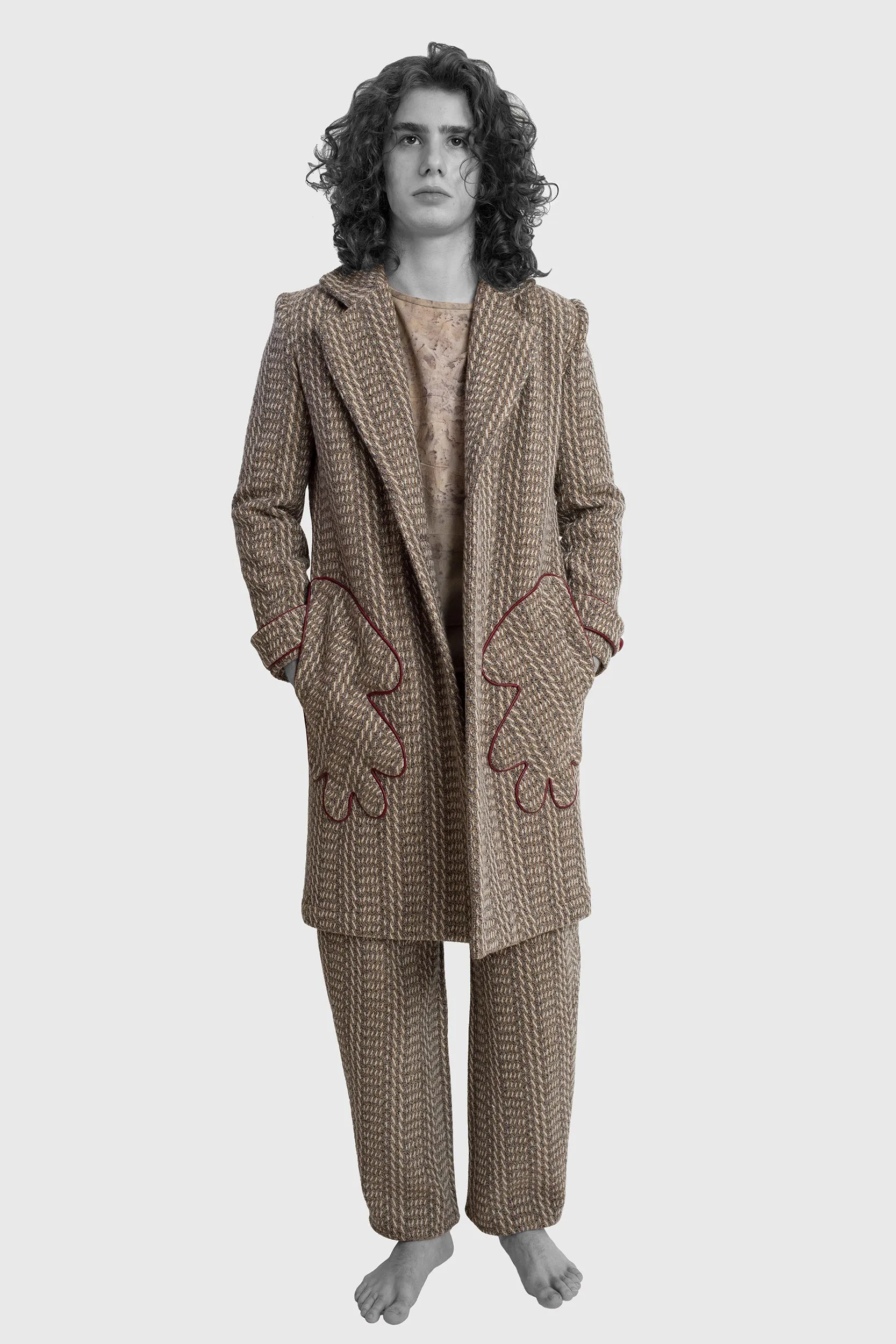 Herringbone Hands Coat - Men's