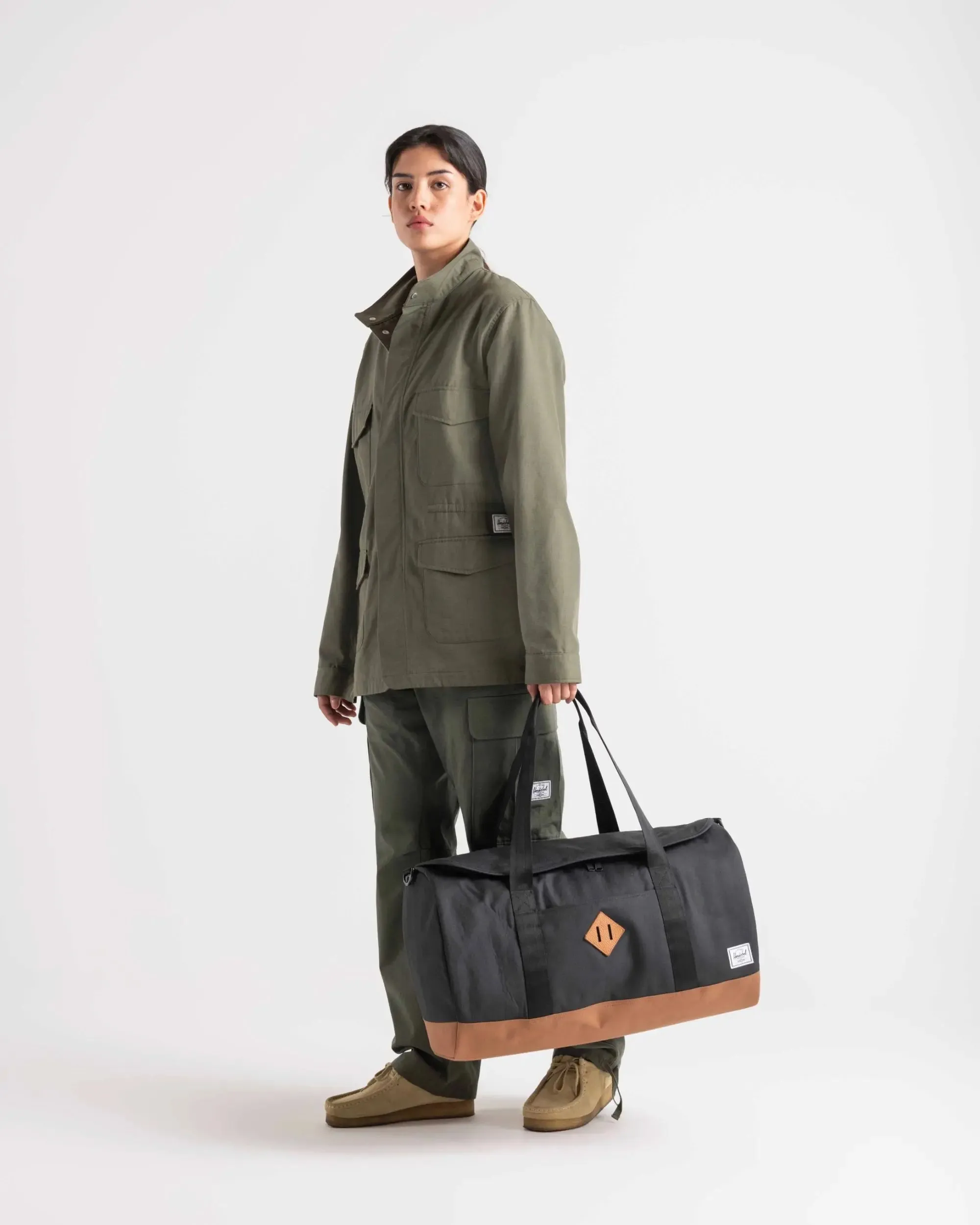 Herschel Supply Co Herschel Heritage™ Duffle - 40L - BLACK/SADDLE BROWN