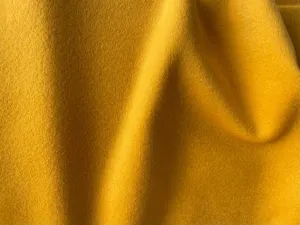 High-End Spicy Goldenrod Cashmere & Wool Blend Coating (Made in Italy)