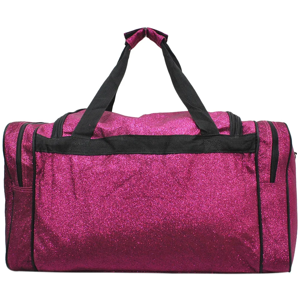 Hot Pink Glitter NGIL Canvas 23" Duffle Bag