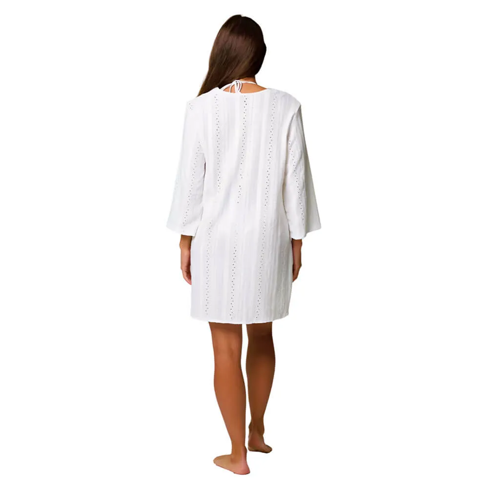 J Valdi Capri Big Shirt Tunic Coverup - White