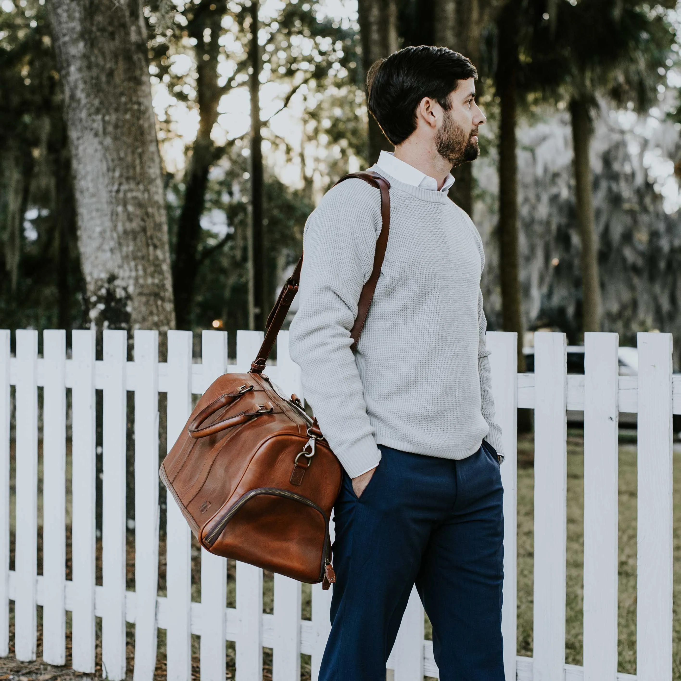 Jefferson Leather Duffle | Elderwood