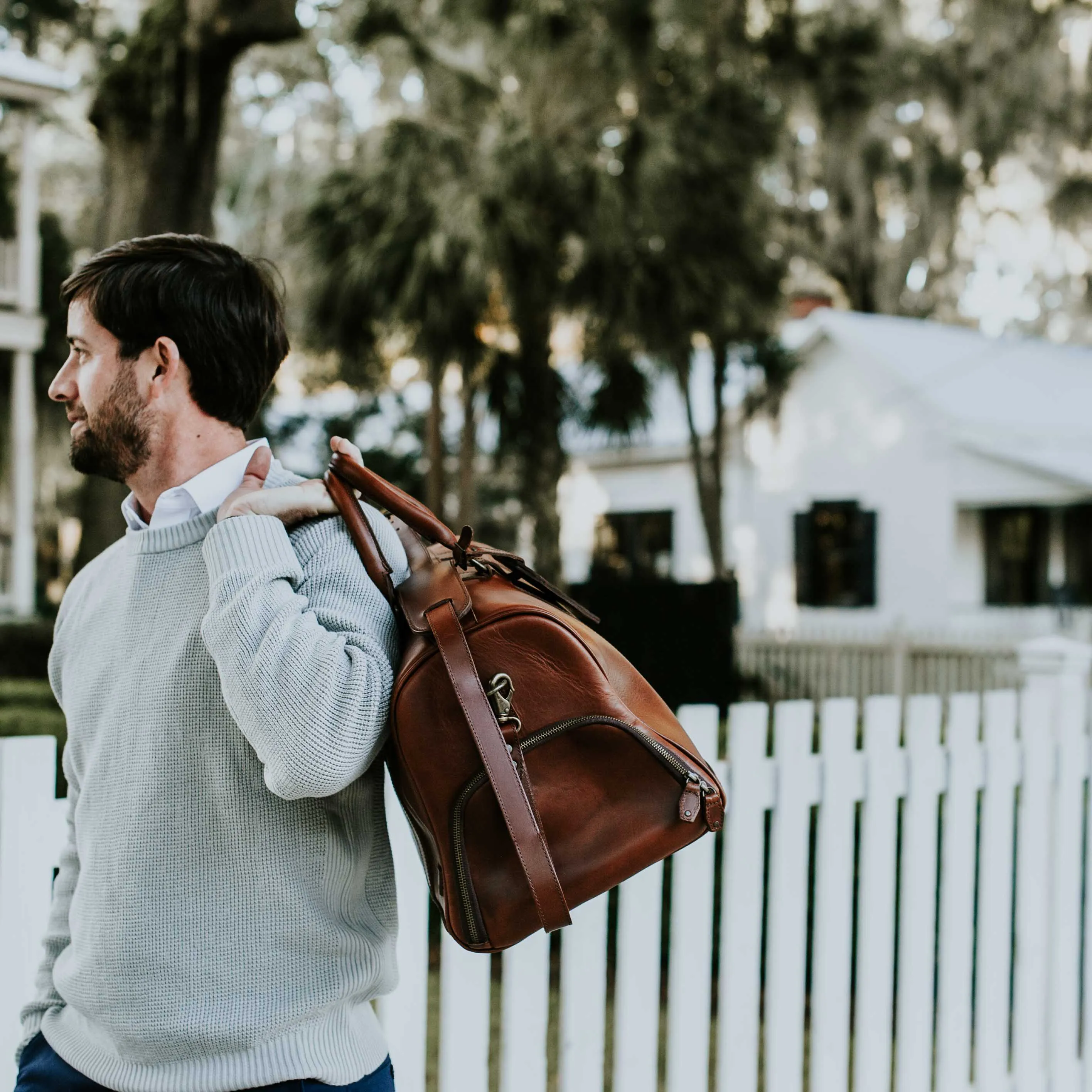 Jefferson Leather Duffle | Elderwood