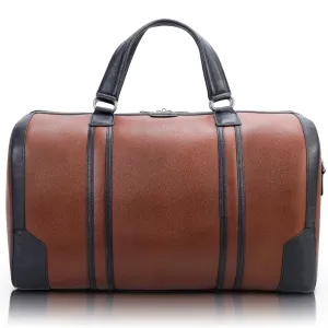 KINZIE | Leather Two-Tone Carry-All Tablet Duffel