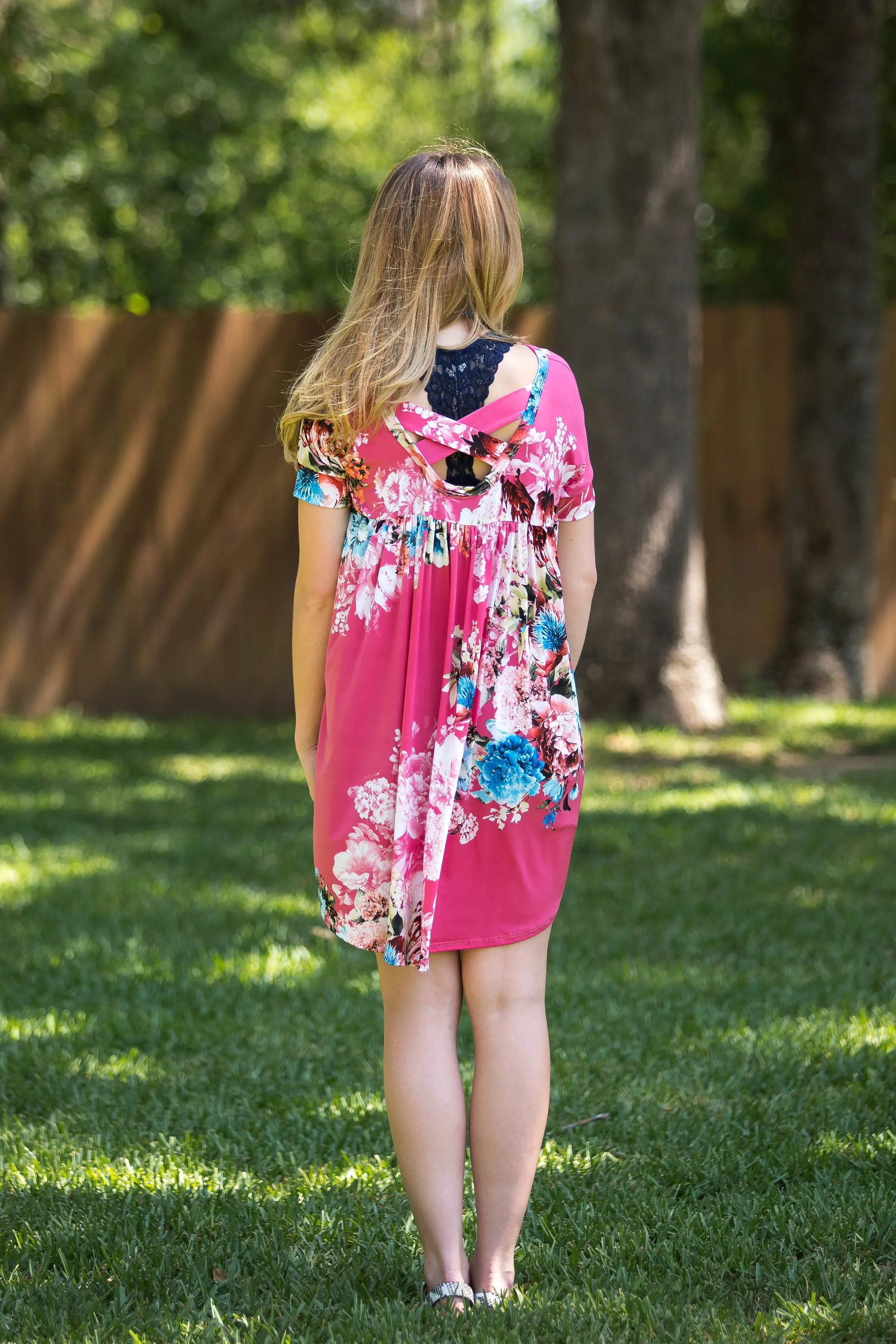 Last Chance Size Small & Medium | Something You Never Had Floral High-Low Tunic in Pink