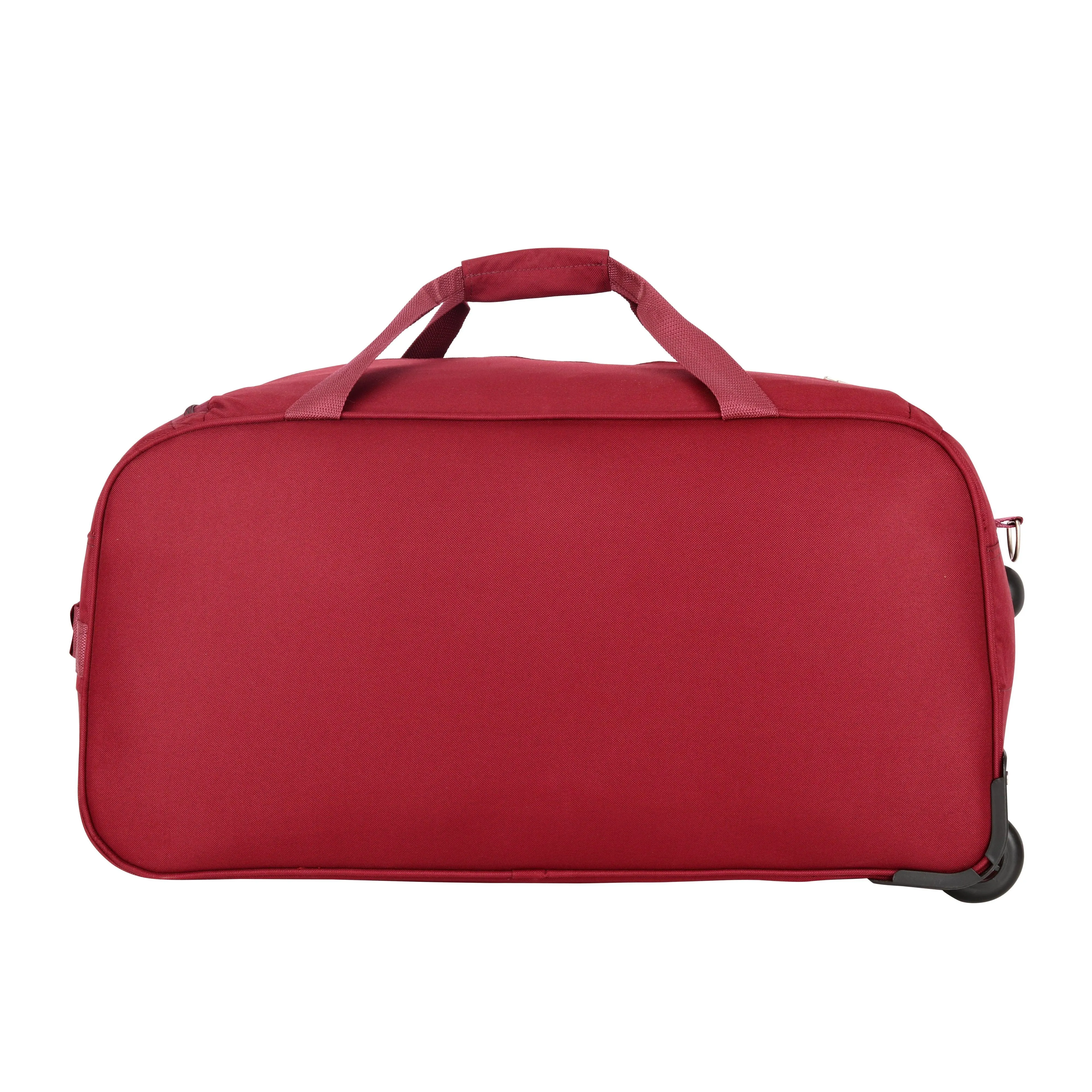 Lavie Sport 65 cms Anti-theft Voyage Wheel Duffle Bag | Trolley Bag Maroon