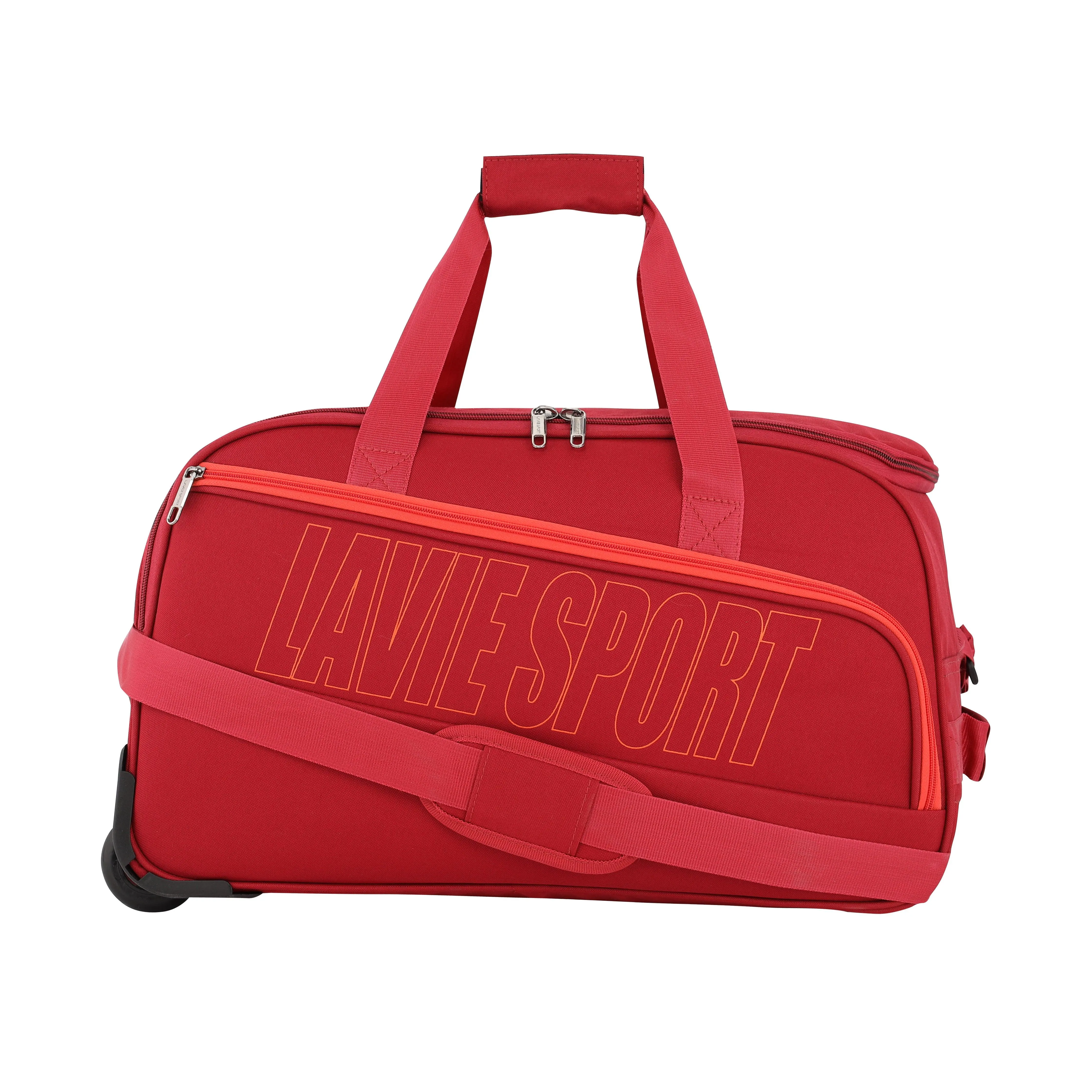 Lavie Sport size 53 cms Star Wheel Duffle Bag | Red