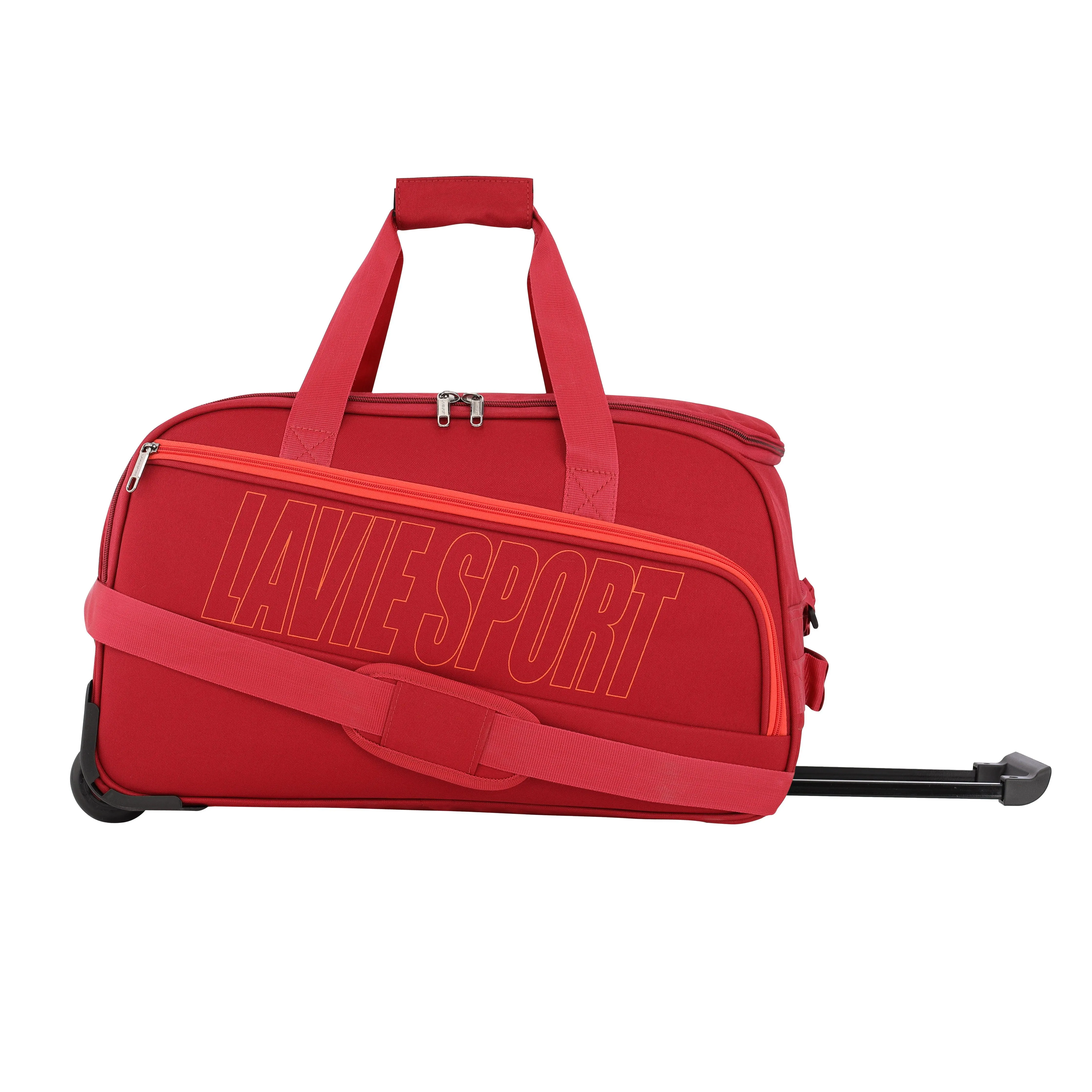 Lavie Sport size 53 cms Star Wheel Duffle Bag | Red