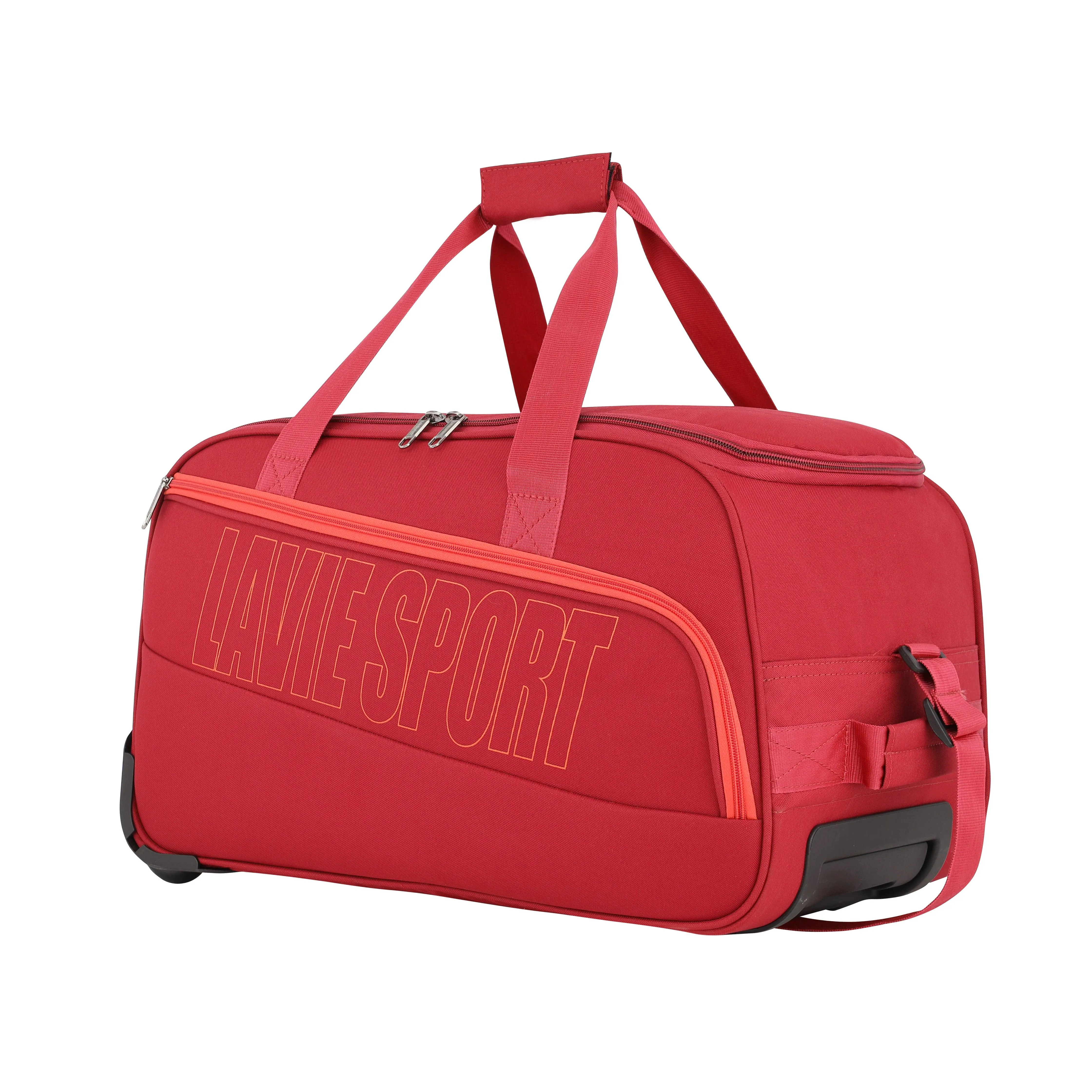 Lavie Sport size 53 cms Star Wheel Duffle Bag | Red