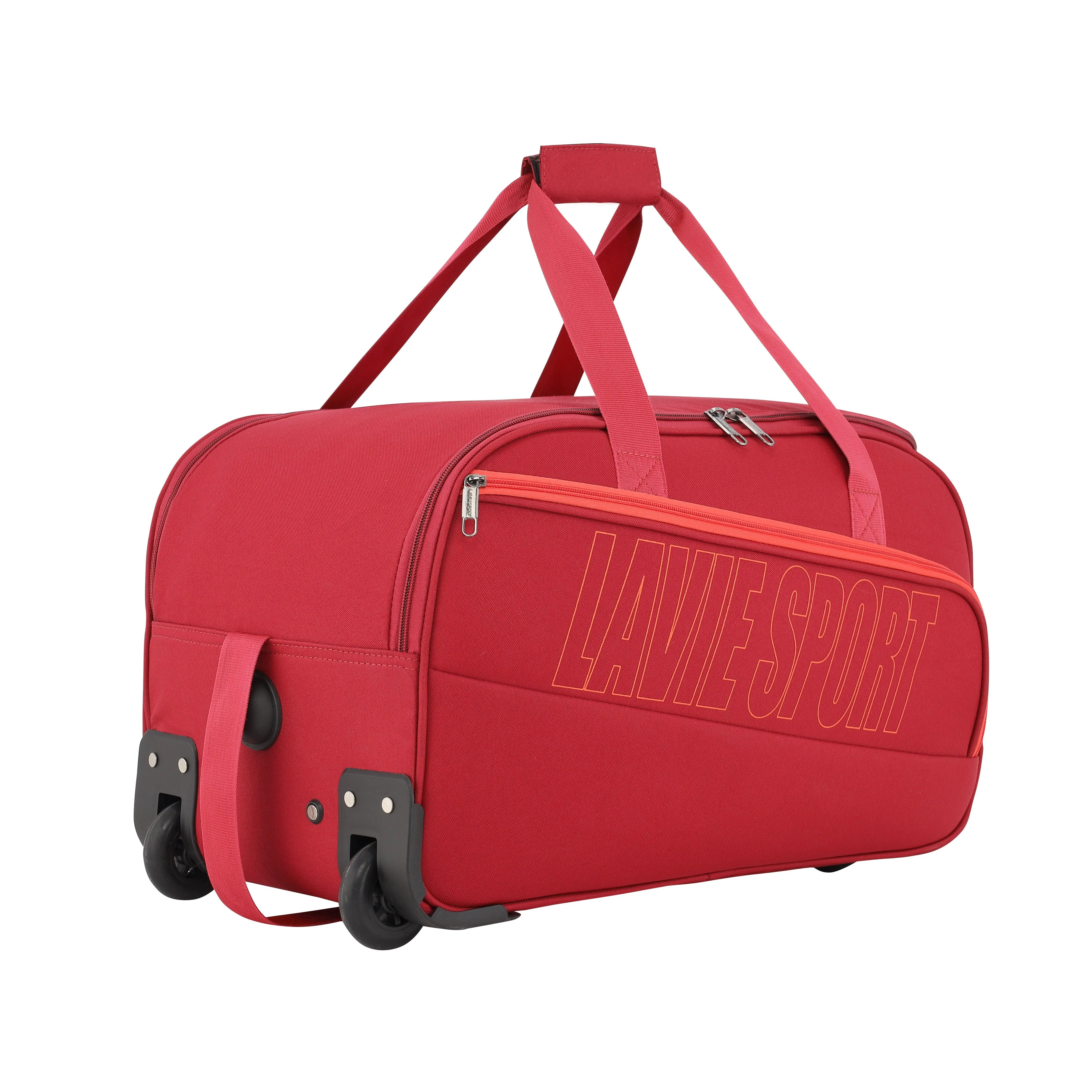 Lavie Sport size 53 cms Star Wheel Duffle Bag | Red