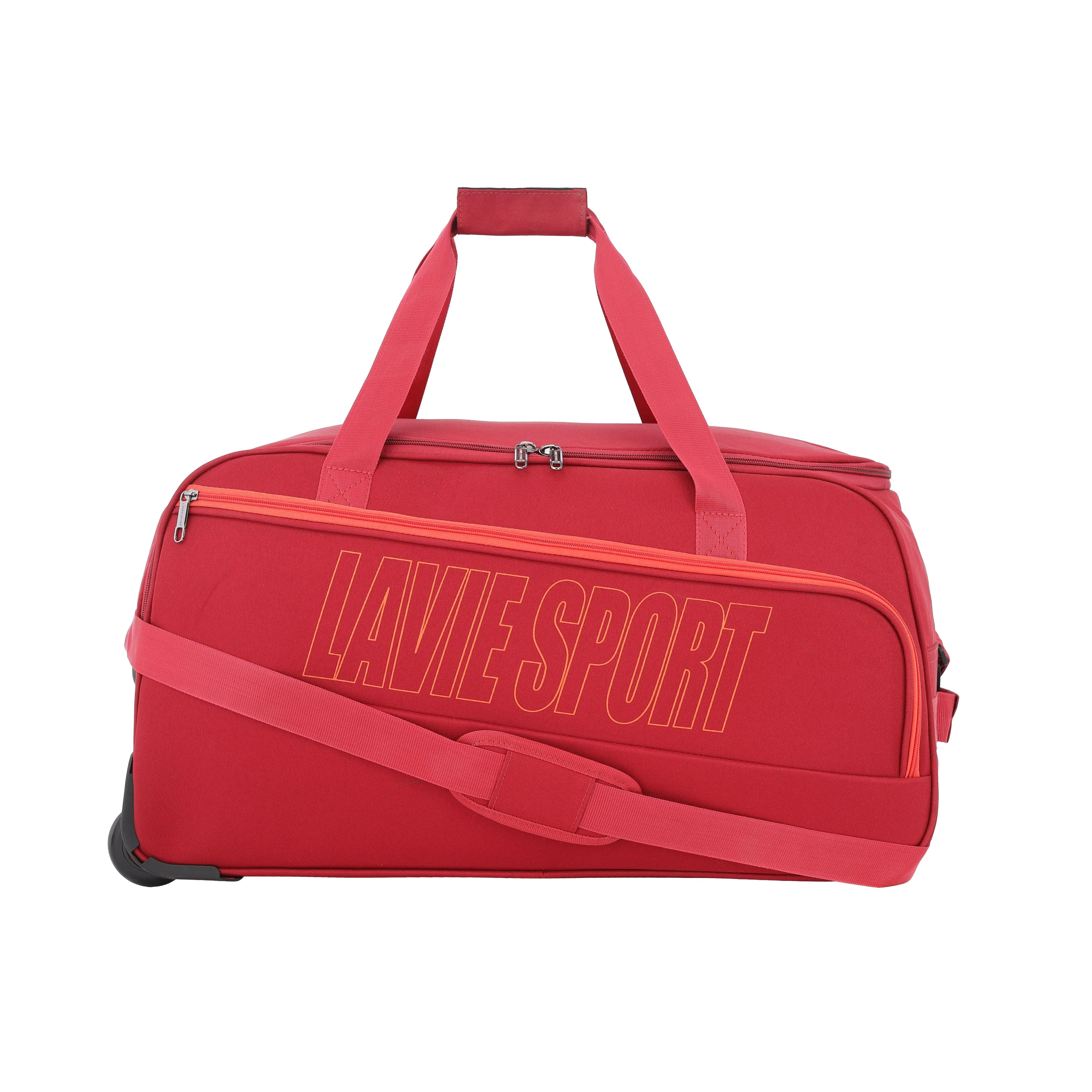 Lavie Sport size 62 cms Star Wheel Duffle Bag | Red