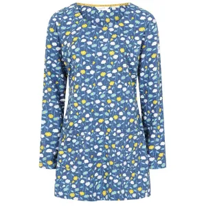 Lazy Jacks Womens Pleated Neck Tunic - Daisy