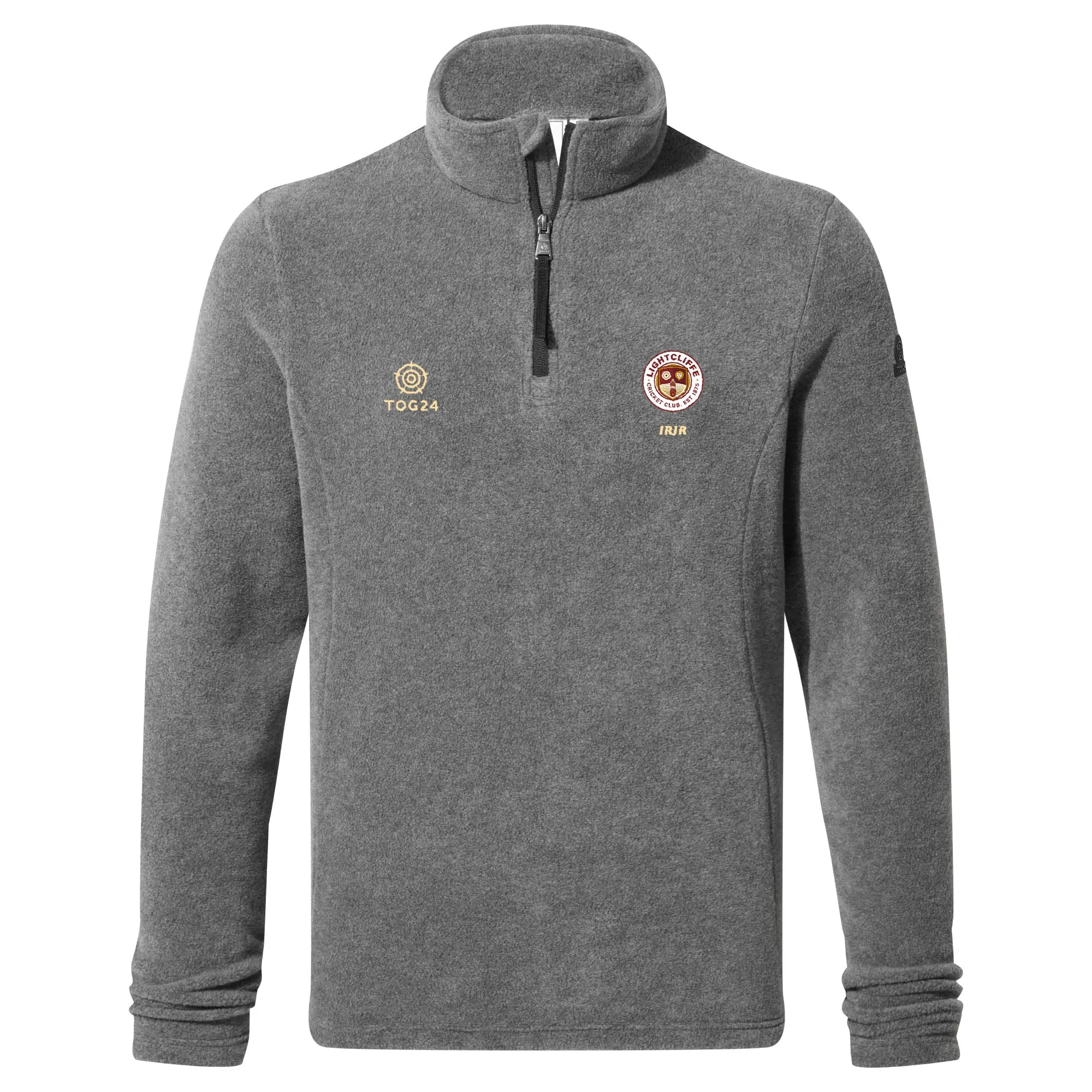 Lightcliffe CC Mens - Revive Quarter Zip Fleece Grey Marl