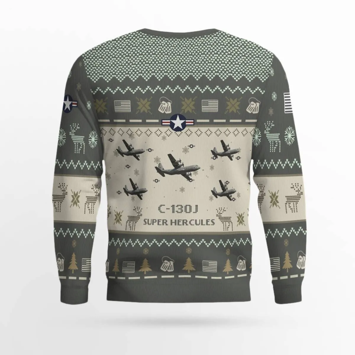 Lockheed Martin C-130J Super Hercules C130J_Aircraft Ugly Sweater, Ugly Sweater Christmas Shirt for Men Dad Veteran