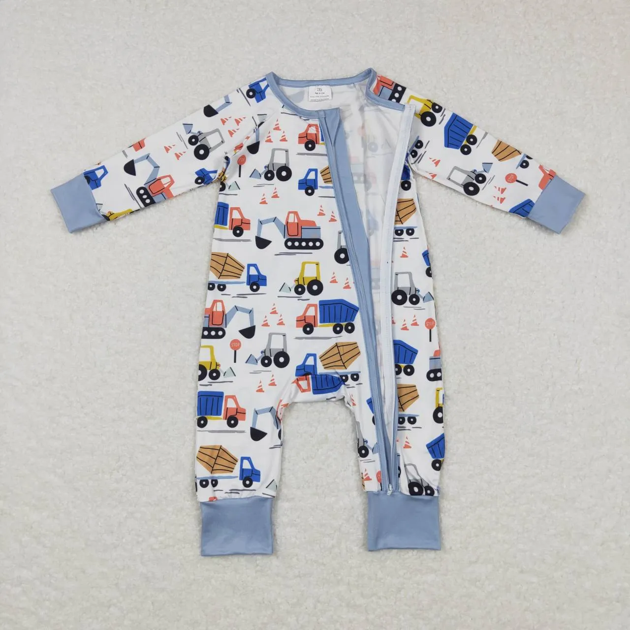 LR0725 baby boy clothe struck boy zipper romper