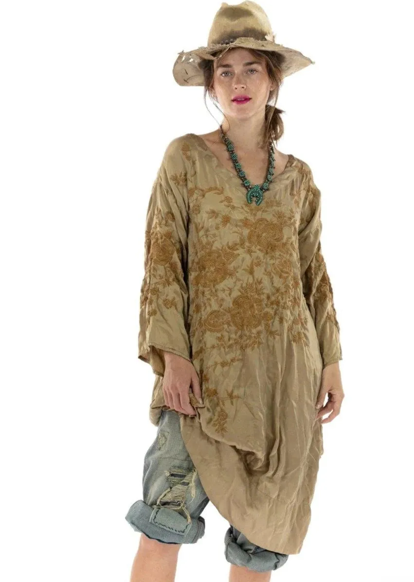 Magnolia Pearl Top 981 Embroidered Parnassus Tunic - Marigold