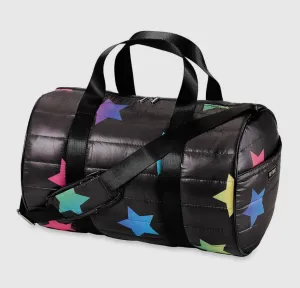 Multi Glitter Stars Puffer Duffle