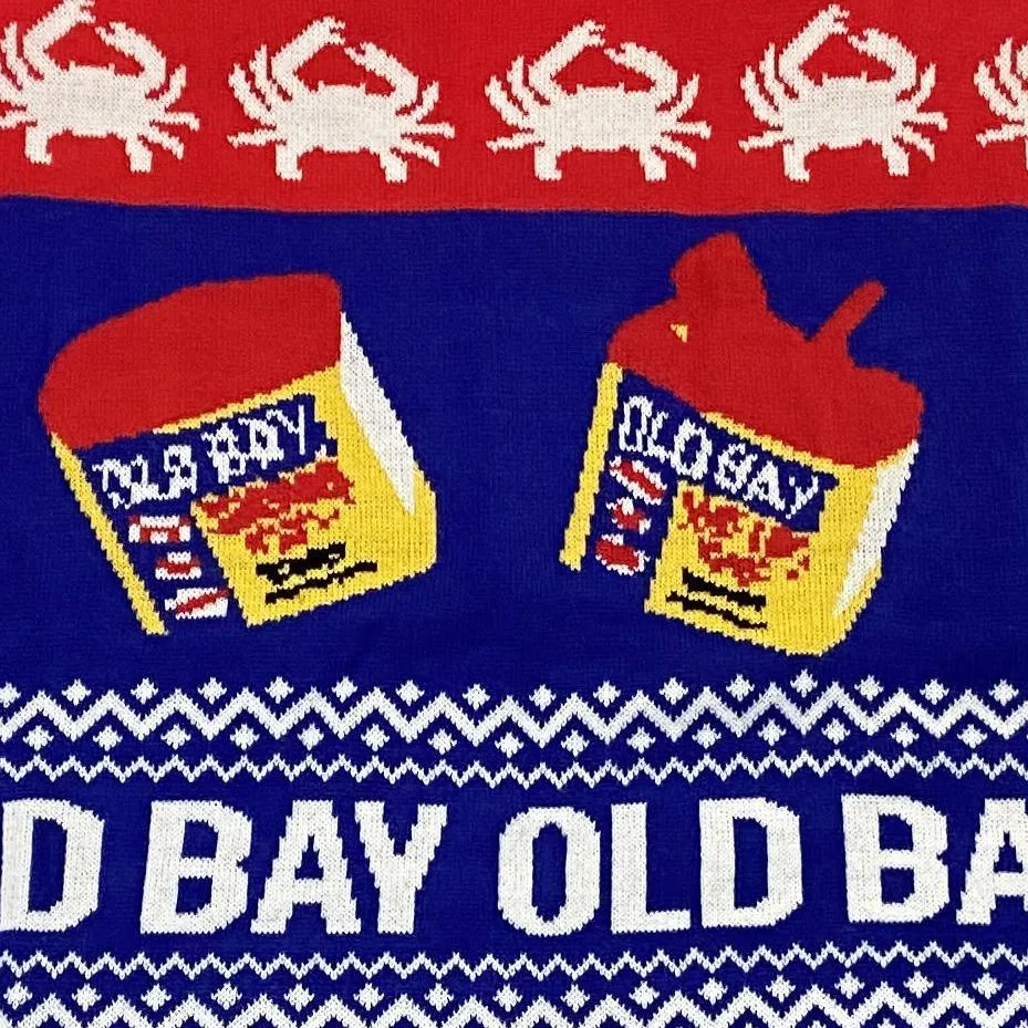 OLD BAY Pattern (Blue and Red) / Knit Sweater