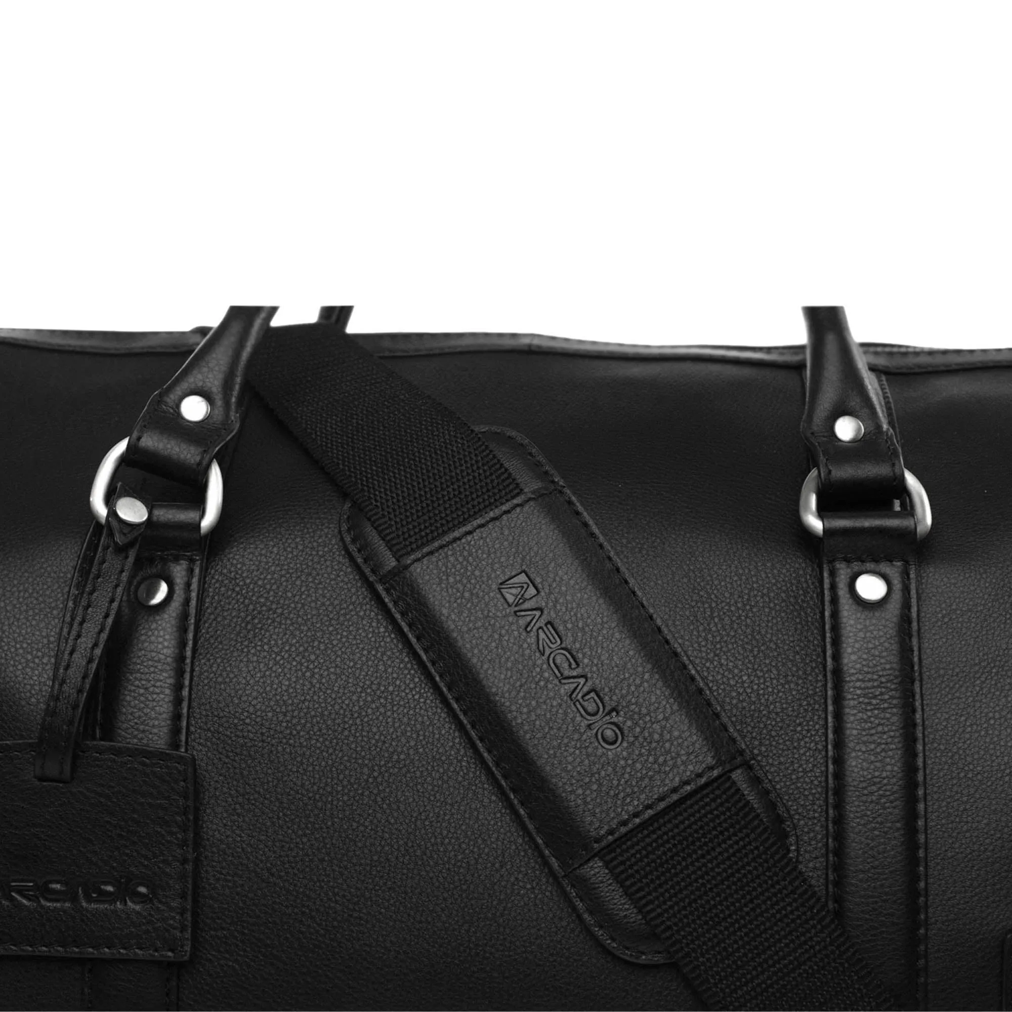 ON THE MOVE Premium Weekender Leather Bag - ARDB1001BK