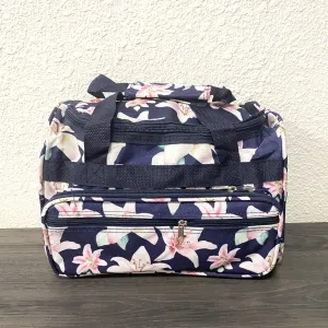 Pink Lilies Print Duffel