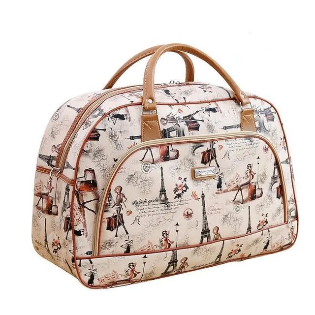 PU Leather Waterproof Travel Duffle Bag