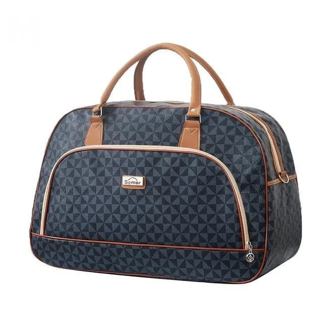 PU Leather Waterproof Travel Duffle Bag