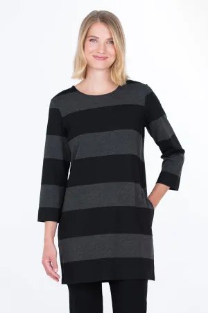 Sammal Tunic Striped Black/Grey